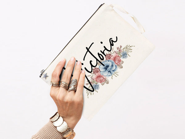 Wedding Clutch Bag 10"x7" – Custom Eco - Friendly Cotton Bridal Clutch - Pamusan.com