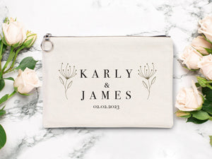 Wedding Clutch Bag – Personalized Bridal & Bridesmaid Gift with Zipper - Pamusan.com