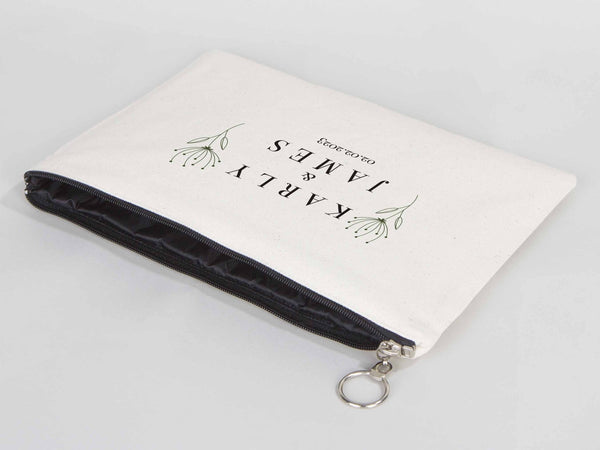 Wedding Clutch Bag – Personalized Bridal & Bridesmaid Gift with Zipper - Pamusan.com
