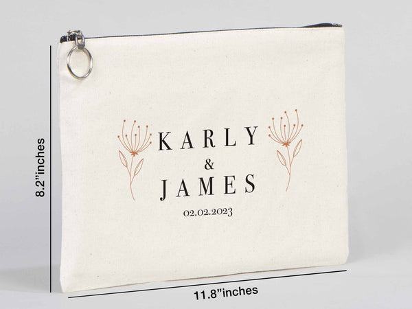 Wedding Clutch Bag – Personalized Bridal & Bridesmaid Gift with Zipper - Pamusan.com
