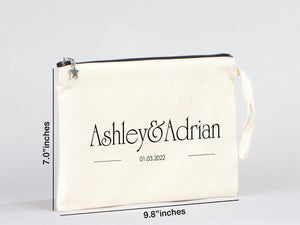 Wedding Clutch Bag – Personalized Cotton Bridal Clutch Gift - Pamusan.com