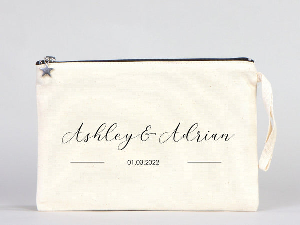 Wedding Clutch Bag – Personalized Cotton Bridal Clutch Gift - Pamusan.com