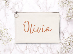 Wedding Cotton Clutch Bag – Custom 12"x8" Bridal Clutch Gift – Personalized Wedding Pouch - Pamusan.com