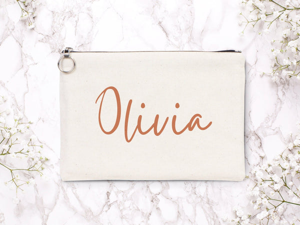Wedding Cotton Clutch Bag – Custom 12"x8" Bridal Clutch Gift – Personalized Wedding Pouch - Pamusan.com
