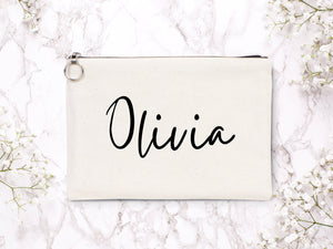 Wedding Cotton Clutch Bag – Custom 12"x8" Bridal Clutch Gift – Personalized Wedding Pouch - Pamusan.com