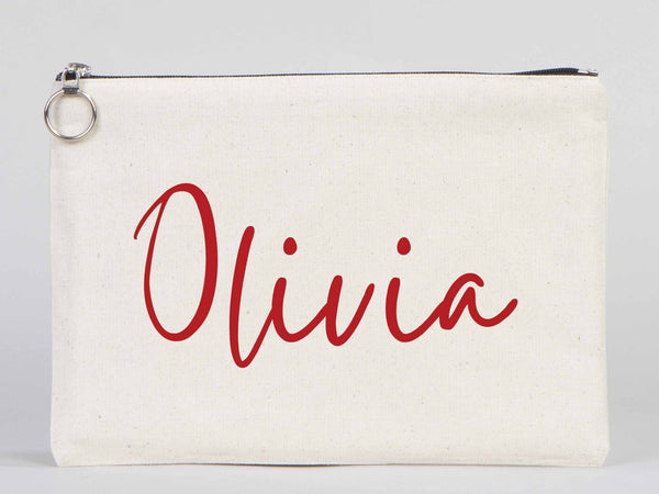 Wedding Cotton Clutch Bag – Custom 12"x8" Bridal Clutch Gift – Personalized Wedding Pouch - Pamusan.com
