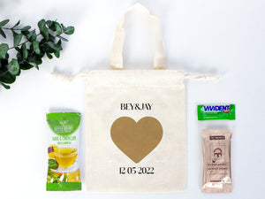 Wedding Favor Bags 6"x8" – Custom Cotton Pouches with Name & Thank You Gift Bags - Pamusan.com