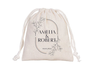Wedding Welcome Pouch Bags – Personalized Cotton Drawstring Bridal Party Favors - Pamusan.com