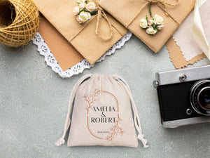 Wedding Welcome Pouch Bags – Personalized Cotton Drawstring Bridal Party Favors - Pamusan.com