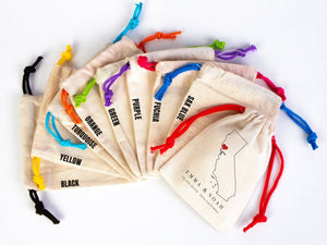 Wedding Welcome Pouches – Personalized Colorful Drawstring Favor Bags (4"x5") - Pamusan.com