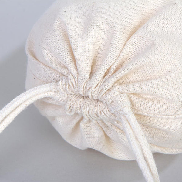 Wholasale Pouches 6"W x 8"H (15x20 cm) Cotton Muslin Bags - 100% Organic Cotton Double Drawstring - Non - Printed Cotton Muslin - Pamusan.com
