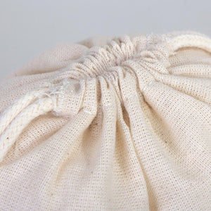 Wholasale Pouches 6"W x 8"H (15x20 cm) Cotton Muslin Bags - 100% Organic Cotton Double Drawstring - Non - Printed Cotton Muslin - Pamusan.com