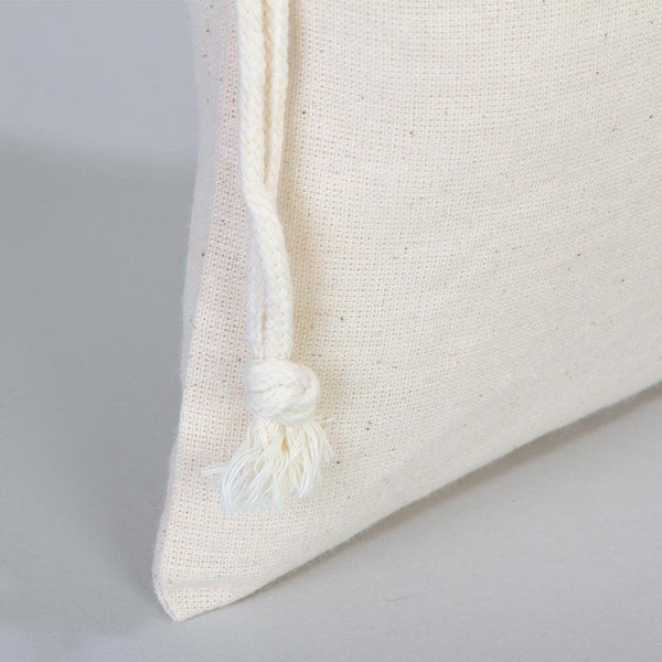 Wholasale Pouches 6"W x 8"H (15x20 cm) Cotton Muslin Bags - 100% Organic Cotton Double Drawstring - Non - Printed Cotton Muslin - Pamusan.com