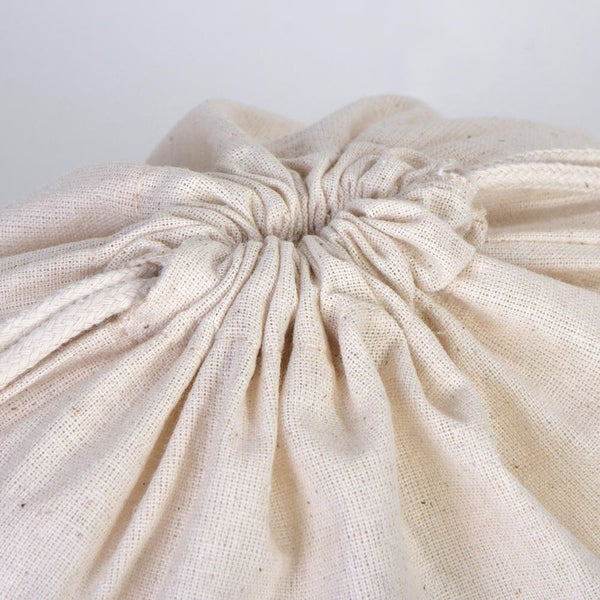 Wholesale 10"W x 14"H (25 cm x 35 cm)" Organic Cotton Pouch Bags - Bulk Organic Cotton Double Drawstring Pouch Bags - No Print Cotton Pouch - Pamusan.com