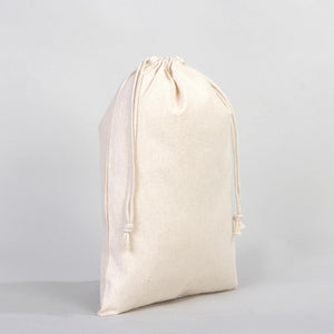 Wholesale 10"W x 14"H (25 cm x 35 cm)" Organic Cotton Pouch Bags - Bulk Organic Cotton Double Drawstring Pouch Bags - No Print Cotton Pouch - Pamusan.com