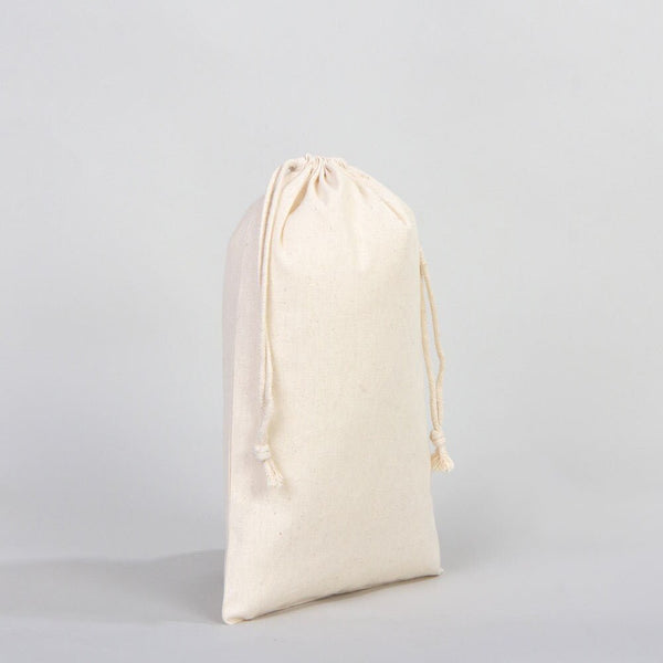 Wholesale Cotton Pouch Bags - 8"W x 12"H (20 cm x 30 cm) Double Drawstring Pouch Bags - Cotton Vegetables Pouch Bag - Storage Cloth Bag - Pamusan.com