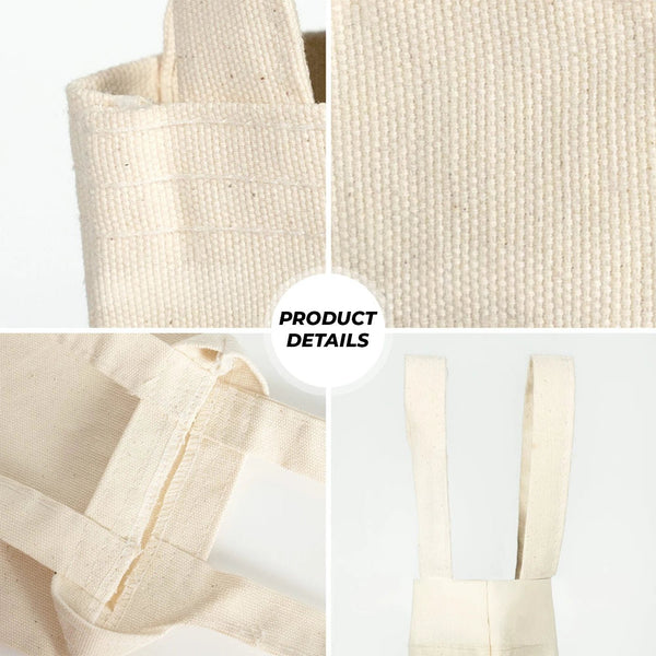Wine Bottle Bag – Canvas Olive Oil Bag – 6" × 10" (15 × 26 cm) – Natural 10 oz - Pamusan.com