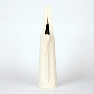 Wine Bottle Bag – Canvas Olive Oil Bag – 6" × 10" (15 × 26 cm) – Natural 10 oz - Pamusan.com