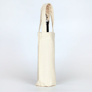 Wine Bottle Bag – Canvas Olive Oil Bag – 6" × 10" (15 × 26 cm) – Natural 10 oz - Pamusan.com