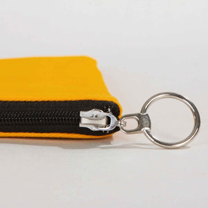 Yellow Cotton Zippered Clutch Pouch – 12" × 8" (30 × 21 cm) – 10 oz Fabric - Pamusan.com