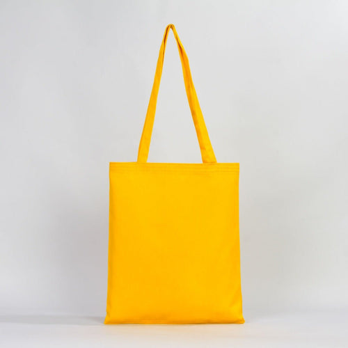 Yellow Gabardine Tote Bag – 14"x16" Blank Reusable Cotton Bag - Pamusan.com