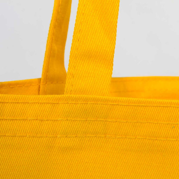 Yellow Gabardine Tote Bag – 14"x16" Blank Reusable Cotton Bag - Pamusan.com