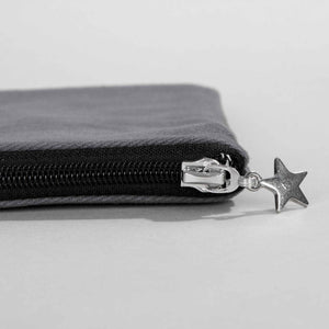 Zippered Clutch Bag – Anthracite – 10" × 7" (25 × 18 cm) - 10 oz - Pamusan.com