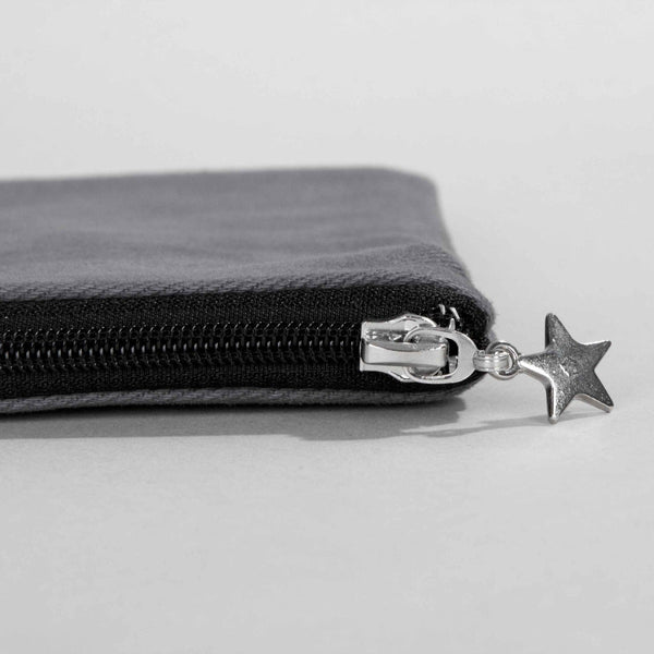 Zippered Clutch Bag – Anthracite – 10" × 7" (25 × 18 cm) - 10 oz - Pamusan.com