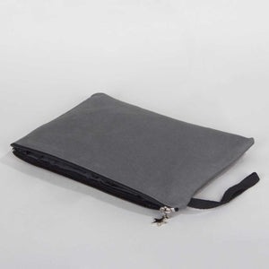 Zippered Clutch Bag – Anthracite – 10" × 7" (25 × 18 cm) - 10 oz - Pamusan.com
