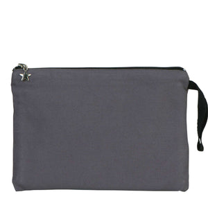 Zippered Clutch Bag – Anthracite – 10" × 7" (25 × 18 cm) - 10 oz - Pamusan.com