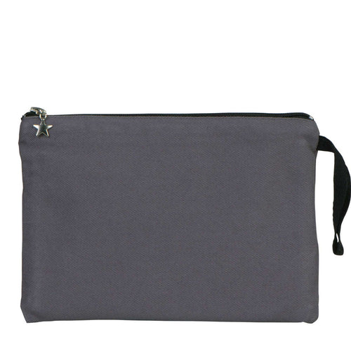 Zippered Clutch Bag – Anthracite – 10" × 7" (25 × 18 cm) - 10 oz - Pamusan.com