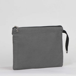 Zippered Clutch Bag – Anthracite – 10" × 7" (25 × 18 cm) - 10 oz - Pamusan.com