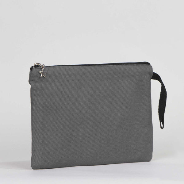 Zippered Clutch Bag – Anthracite – 10" × 7" (25 × 18 cm) - 10 oz - Pamusan.com