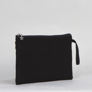 Zippered Clutch Bag – Black – 10" × 7" (25 × 18 cm) - 10 oz - Pamusan.com
