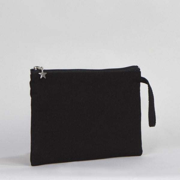 Zippered Clutch Bag – Black – 10" × 7" (25 × 18 cm) - 10 oz - Pamusan.com