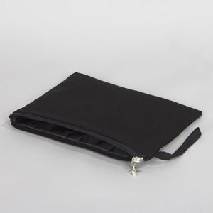 Zippered Clutch Bag – Black – 10" × 7" (25 × 18 cm) - 10 oz - Pamusan.com