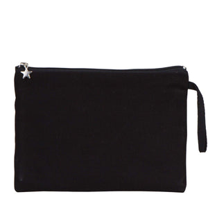 Zippered Clutch Bag – Black – 10" × 7" (25 × 18 cm) - 10 oz - Pamusan.com