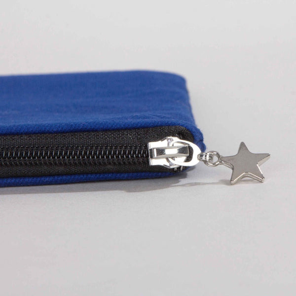 Zippered Clutch Bag – Blue – 10" × 7" (25 × 18 cm) - 10 oz - Pamusan.com