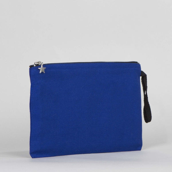 Zippered Clutch Bag – Blue – 10" × 7" (25 × 18 cm) - 10 oz - Pamusan.com