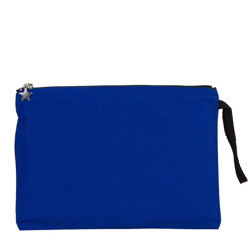 Zippered Clutch Bag – Blue – 10" × 7" (25 × 18 cm) - 10 oz - Pamusan.com