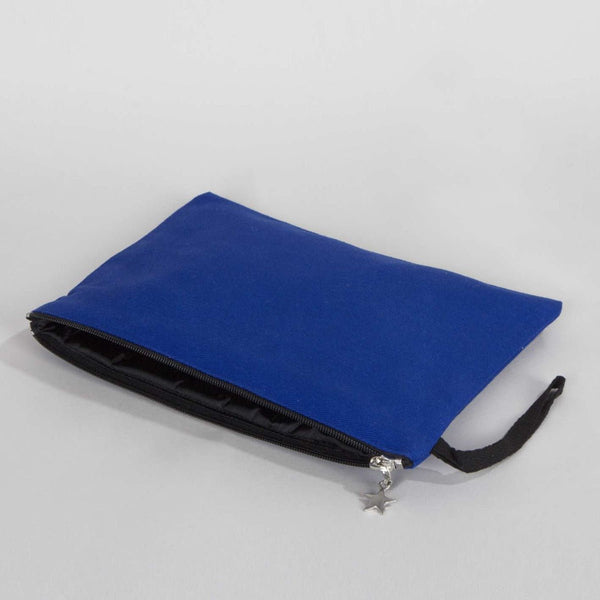Zippered Clutch Bag – Blue – 10" × 7" (25 × 18 cm) - 10 oz - Pamusan.com