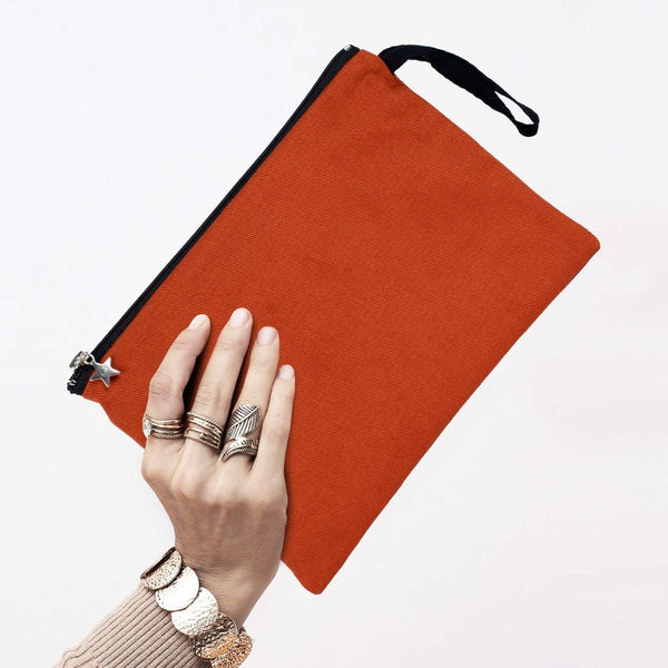 Zippered Clutch Bag – Ceramic – 10" × 7" (25 × 18 cm) - 10 oz - Pamusan.com