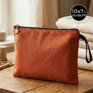 Zippered Clutch Bag – Ceramic – 10" × 7" (25 × 18 cm) - 10 oz - Pamusan.com