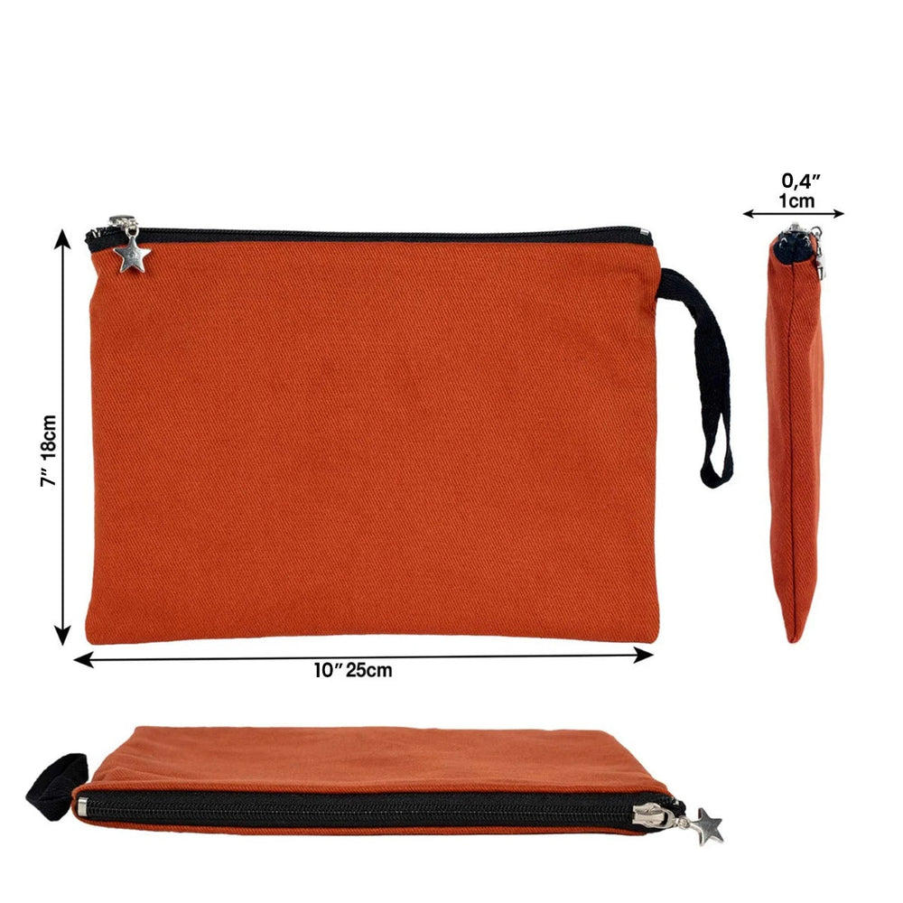 Zippered Clutch Bag – Ceramic – 10" × 7" (25 × 18 cm) - 10 oz - Pamusan.com