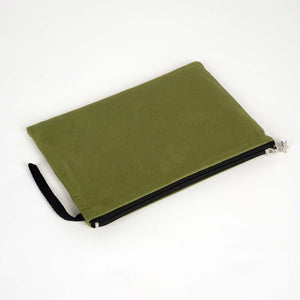 Zippered Clutch Bag – Green – 10" × 7" (25 × 18 cm) - 10 oz - Pamusan.com
