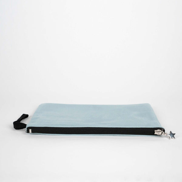 Zippered Clutch Bag – Light Blue – 10" × 7" (25 × 18 cm) - 10 oz - Pamusan.com