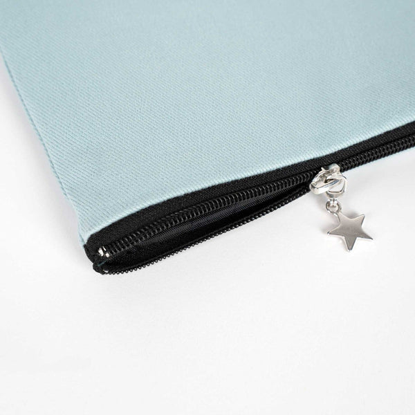 Zippered Clutch Bag – Light Blue – 10" × 7" (25 × 18 cm) - 10 oz - Pamusan.com