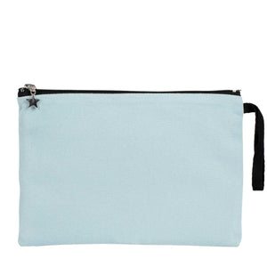 Zippered Clutch Bag – Light Blue – 10" × 7" (25 × 18 cm) - 10 oz - Pamusan.com