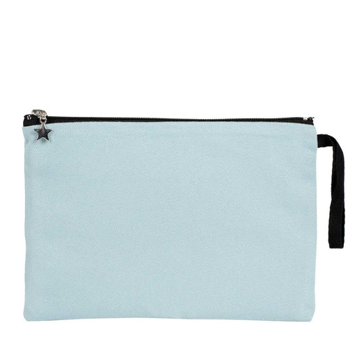 Zippered Clutch Bag – Light Blue – 10" × 7" (25 × 18 cm) - 10 oz - Pamusan.com
