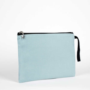 Zippered Clutch Bag – Light Blue – 10" × 7" (25 × 18 cm) - 10 oz - Pamusan.com
